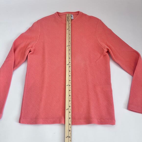 ZARA MENS TEXTURED OTTOMAN LONG SLEEVE CREW NECK SWEATER ORANGE SIZE MEDIUM - Picture 10 of 10